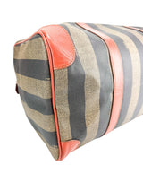 Fendi Vintage Pequin Boston Bag