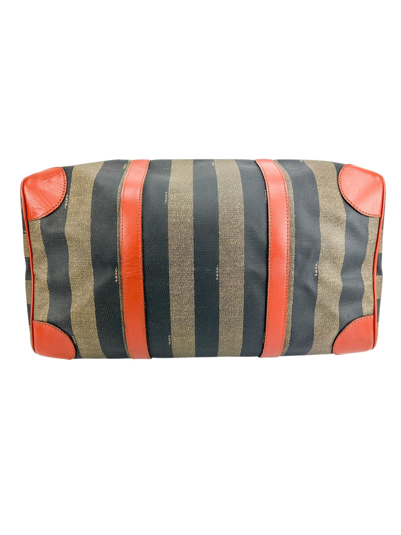 Fendi Vintage Pequin Boston Bag