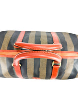 Fendi Vintage Pequin Boston Bag