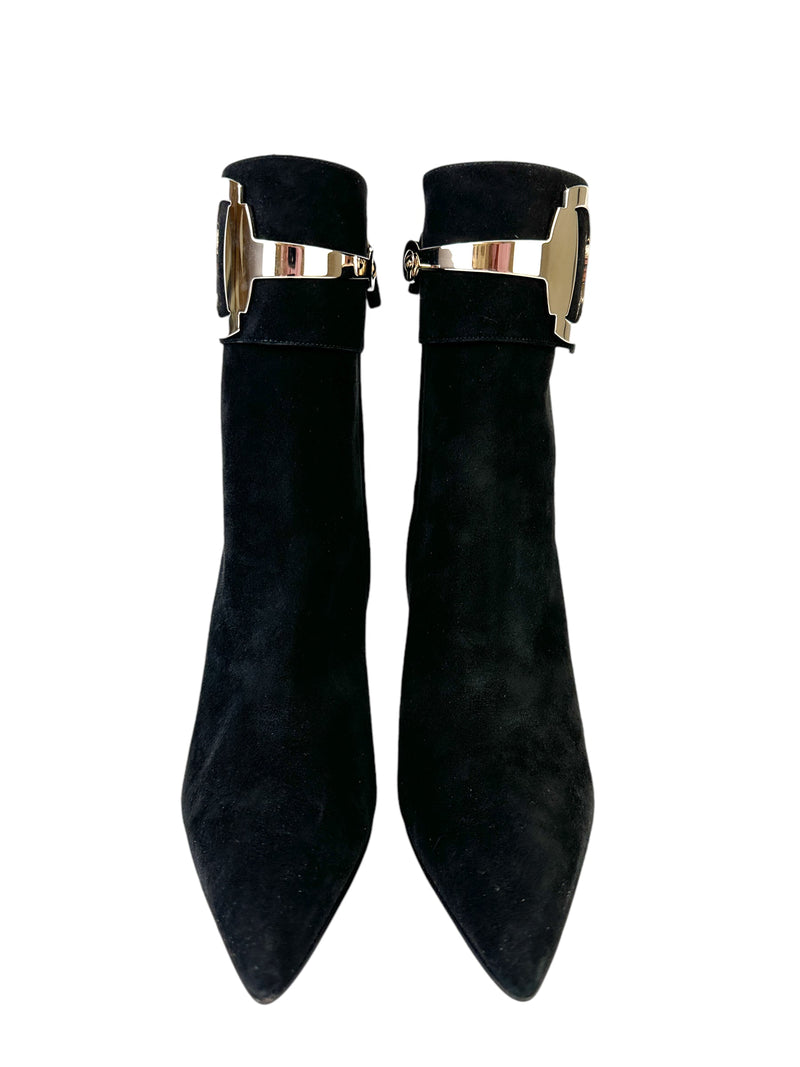 Gucci Black Suede Sock Boots Size 37.5