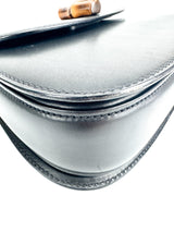 Gucci Vintage Black Bamboo 1947 Top Handle Bag