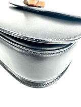 Gucci Vintage Black Bamboo 1947 Top Handle Bag