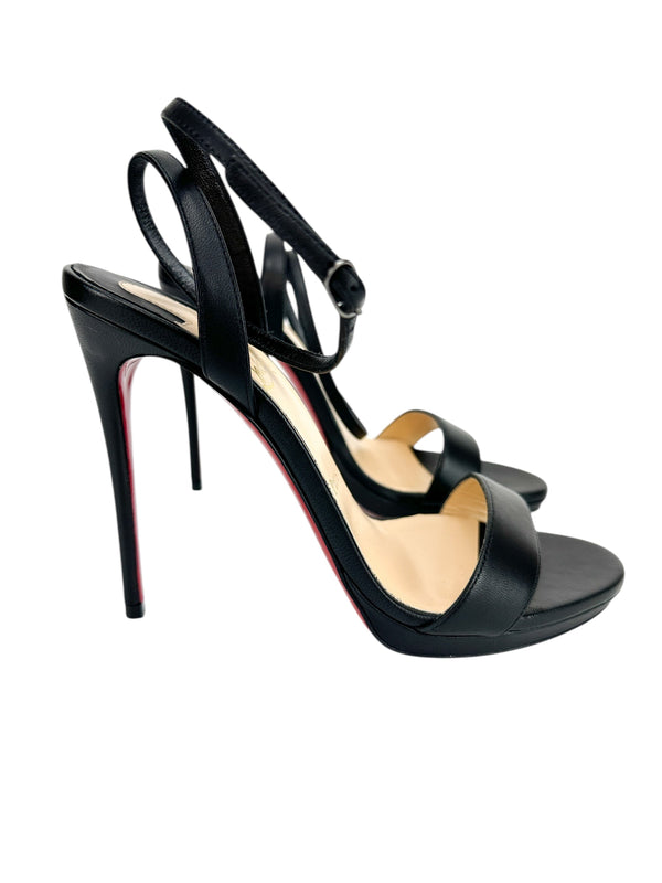 Christian Louboutin Black Leather Queen 120 Size 37