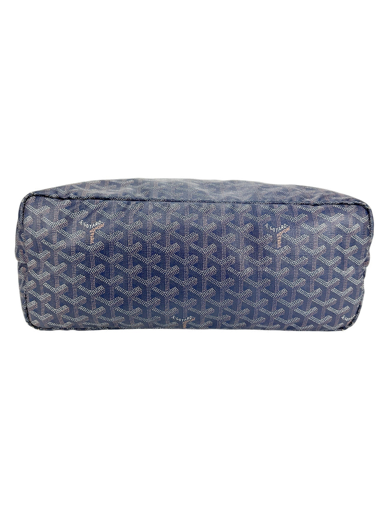 Goyard Blue Goyardine Saint Louis PM w/ Pouch