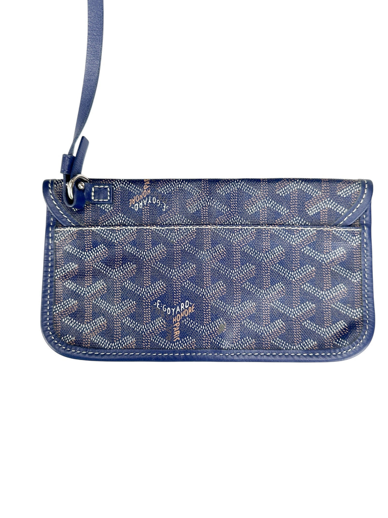 Goyard Blue Goyardine Saint Louis PM w/ Pouch