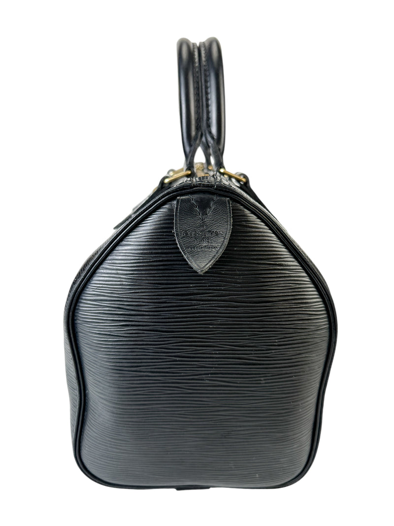 Louis Vuitton Black Epi Speedy 25