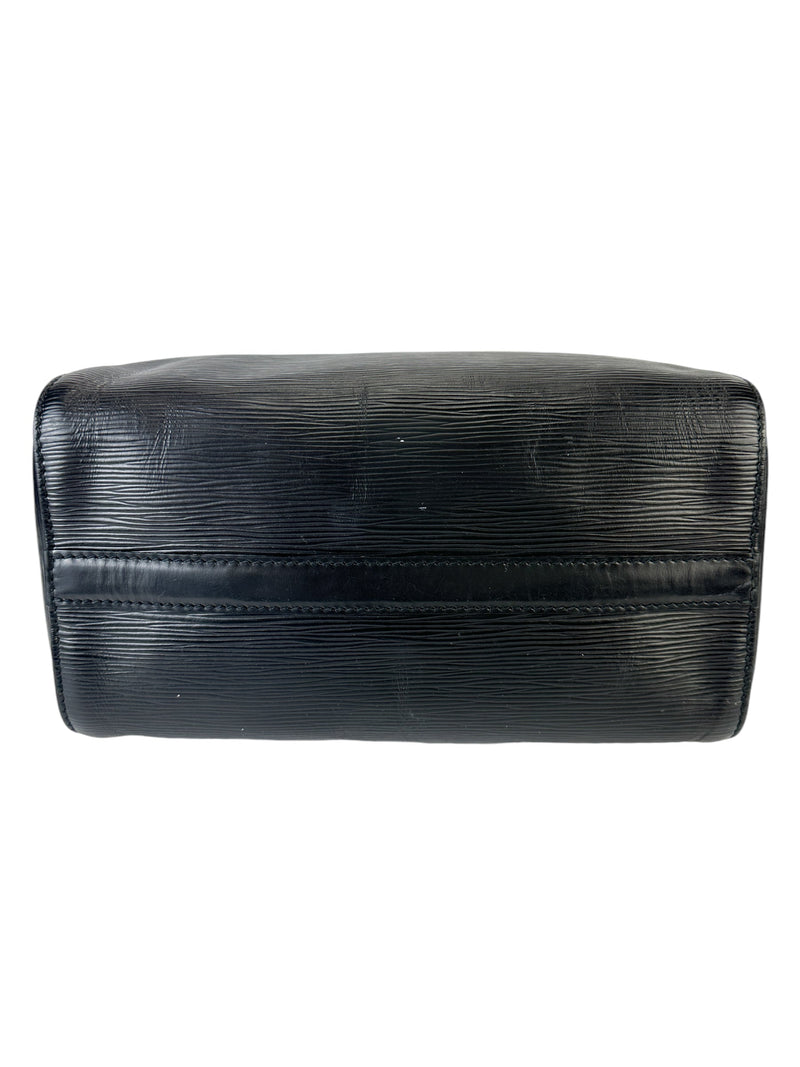 Louis Vuitton Black Epi Speedy 25