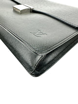 Louis Vuitton Black Taiga Selenga Clutch/Wristlet