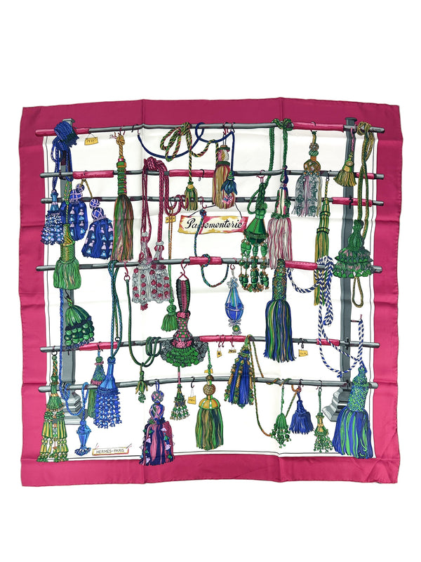 Hermès Bordeaux Passementerie Silk Scarf 90cm