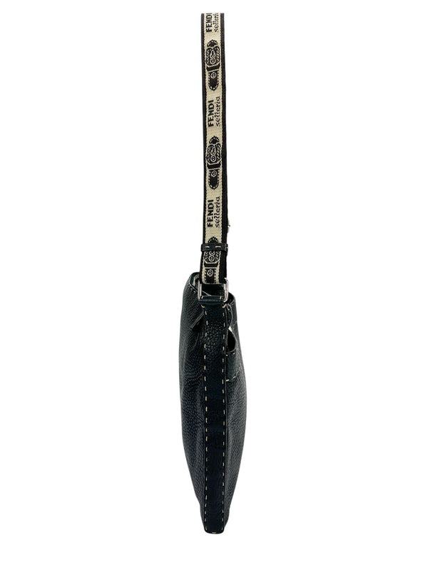 Fendi Black Leather Sellaria Crossbody Bag