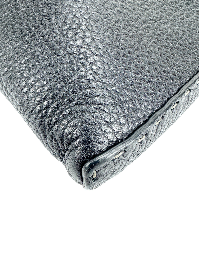 Fendi Black Leather Sellaria Crossbody Bag