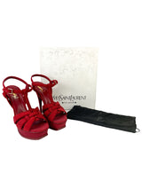 Saint Laurent YSL Limited Edition Red Tribute Platform Heels Size 39