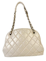 Chanel Beige Quilted Lambskin Mademoiselle Bag