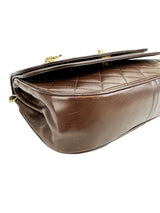 Chanel Vintage Brown Lambskin Double Flap (Full Set)