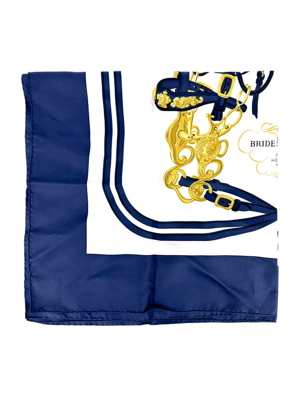 Hermes Navy Blue Brides de Gala 90cm Scarf