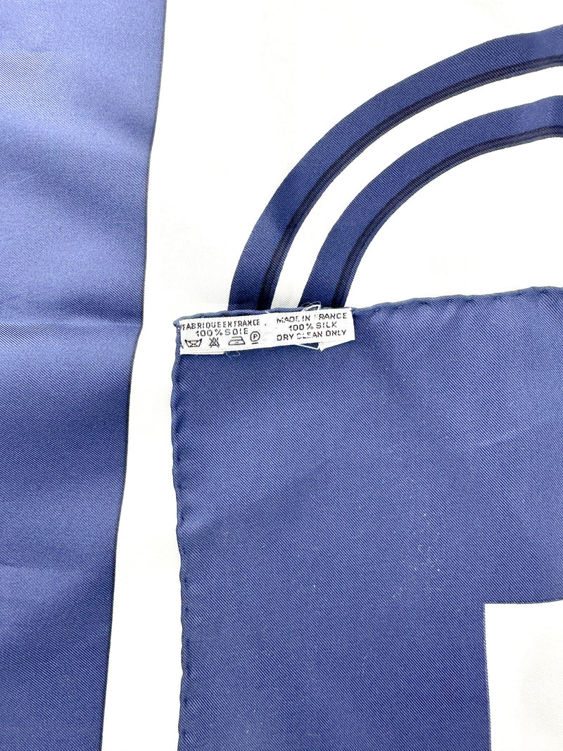 Hermes Navy Blue Brides de Gala 90cm Scarf