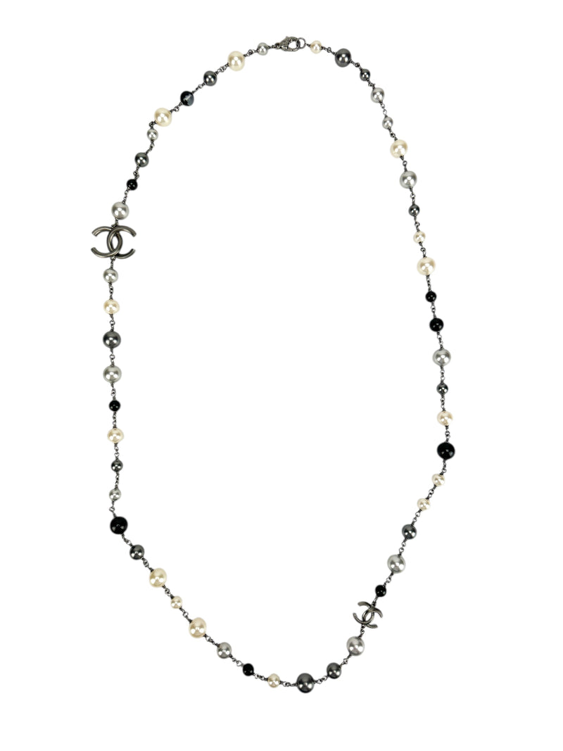 Chanel Faux Pearl Long Necklace (Full Set)