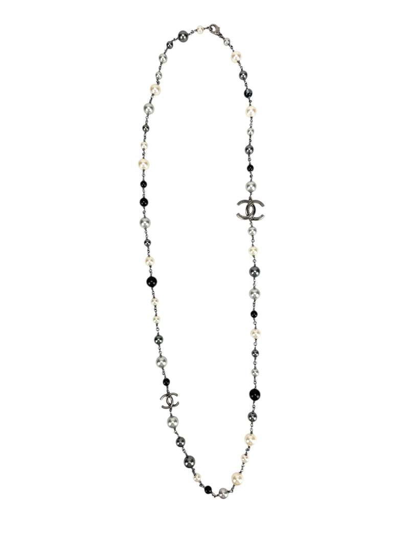 Chanel Faux Pearl Long Necklace (Full Set)