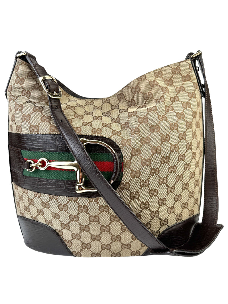 Gucci GG Canvas Horsebit Crossbody Bag