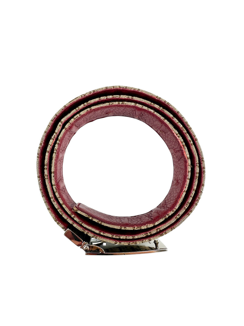 Christian Dior Beige Trotter Logo Canvas Belt 95cm