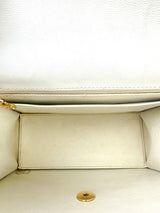 Chanel White Caviar Leather Bag