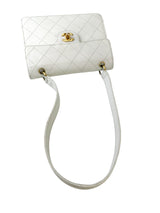 Chanel White Caviar Leather Bag
