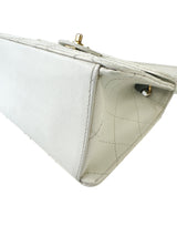 Chanel White Caviar Leather Bag