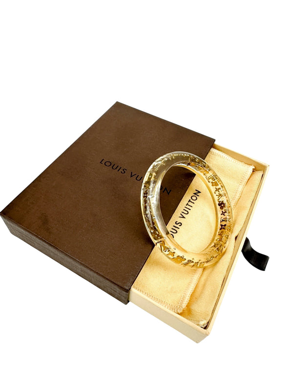 Louis Vuitton Transluscent Monogram Lucite Bangle Bracelet (Full Set)
