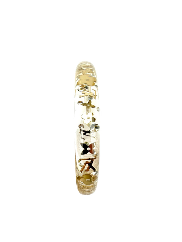 Louis Vuitton Transluscent Monogram Lucite Bangle Bracelet (Full Set)