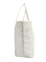 Goyard White Goyardine Saint Louis Tote PM W/ Pouch