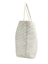 Goyard White Goyardine Saint Louis Tote PM W/ Pouch