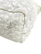 Goyard White Goyardine Saint Louis Tote PM W/ Pouch
