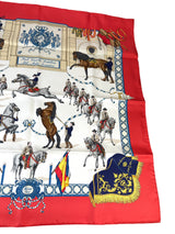 Hermès Red Escuela Andaluza Del Arte Scarf 90CM (Full Set)