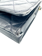 Chanel Navy Blue Quilted Lambskin Shoulder Bag