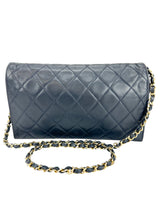 Chanel Navy Blue Quilted Lambskin Shoulder Bag