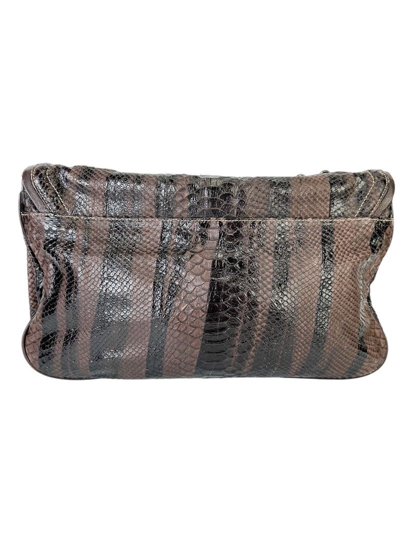 MCM Brown Snakeskin Bag