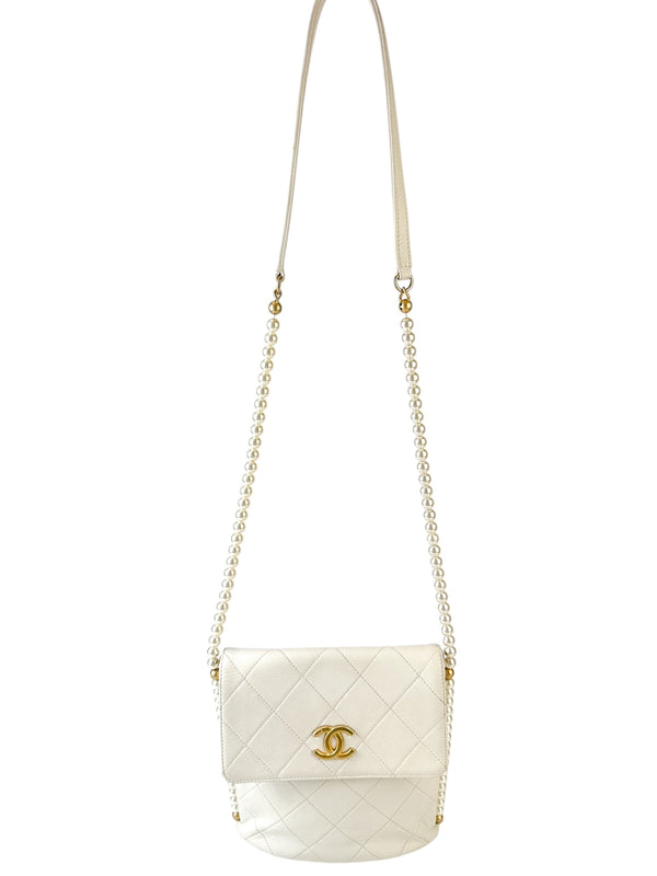 Chanel Mini Chic White Pearls Bag