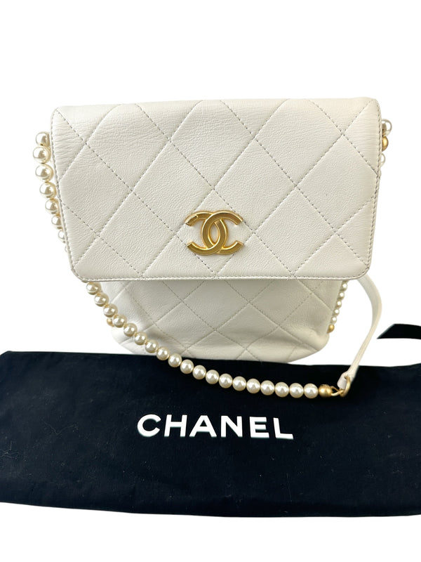 Chanel Mini Chic White Pearls Bag