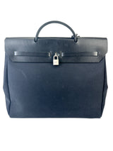 Hermès Black Toile Herbag W/ Black Toile Spare Bag