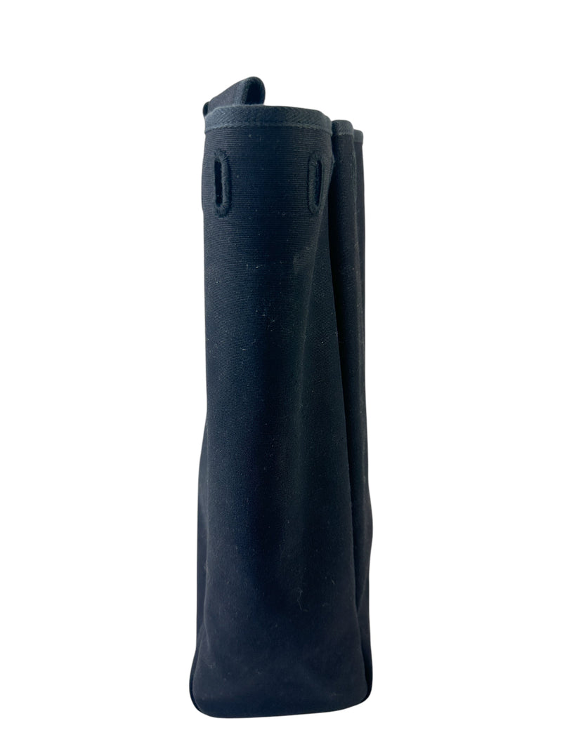 Hermès Black Toile Herbag W/ Black Toile Spare Bag