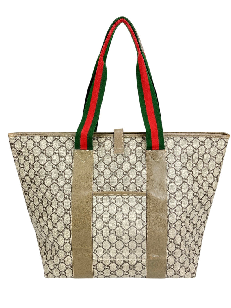 Gucci Plus Coated Canvas Weekender Travel Bag