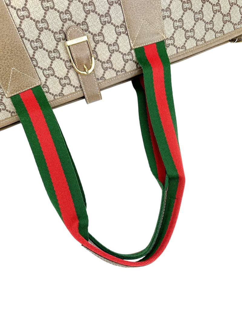 Gucci Plus Coated Canvas Weekender Travel Bag