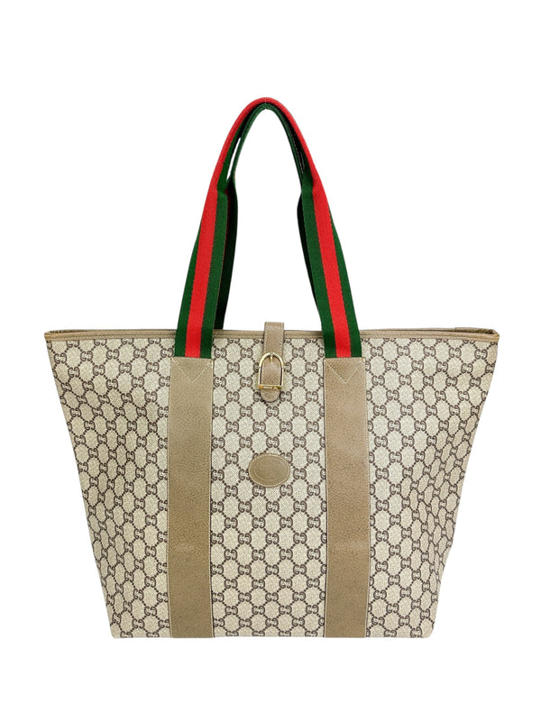 Gucci Plus Coated Canvas Weekender Travel Bag