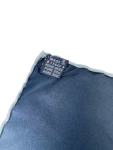 Burberry Navy Plaid Silk Scarf