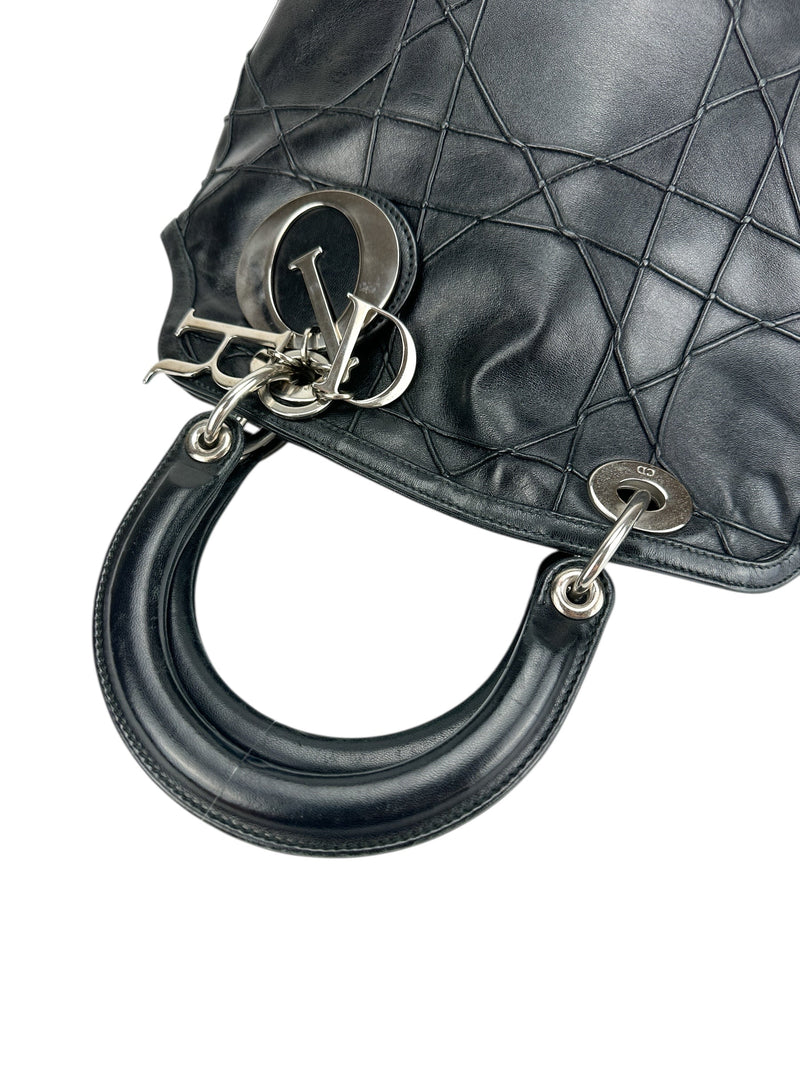 Christian Dior Black Cannage Granville