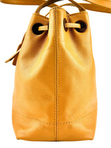 Chanel Vintage Mustard Caviar Timeless Drawstring Tote