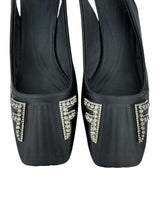 Fendi Black Ffreedom satin heels size 37