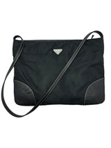 Prada Black Nylon and Leather Shoulder bag