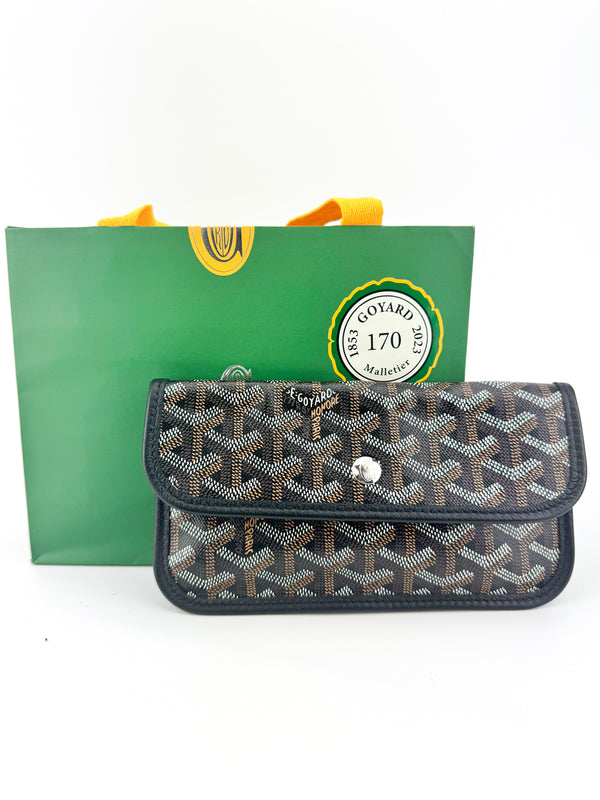 Goyard Black Canvas Saint Louis pouch
