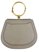 Chloe Grey Calfskin Suede Nile Bracelet Bag Medium
